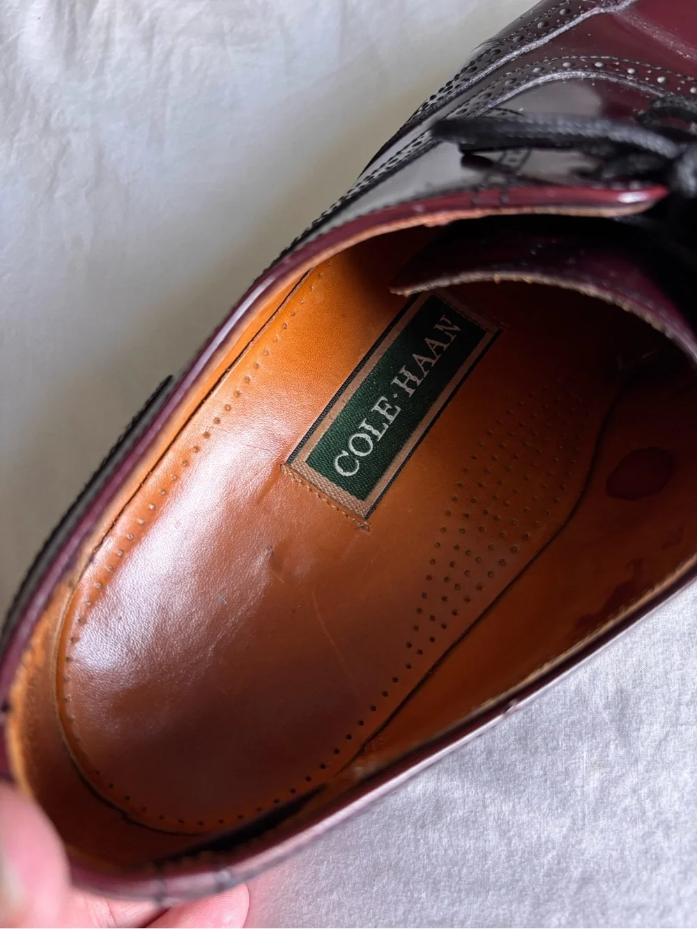 Vintage Cole Haan Burgundy Wingtip Oxford Dress Shoes • Size 11.5